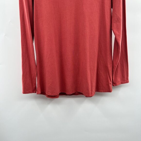 J.Jill Casual Top Women's Size Small Rosewood Long Sleeve Shirttail Tee - Picture 3 of 8